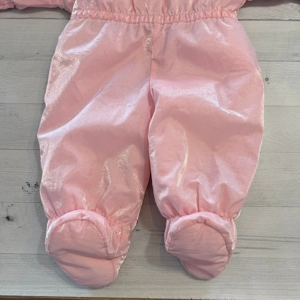 OshKosh B'Gosh baby girls pink shimmer‎ bunting snowsuit 6/9 months